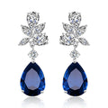 Luxury Handmade Jewelry Bridal Accessories Wedding Water Drop Zircon Earring for Women Girl Party Prom