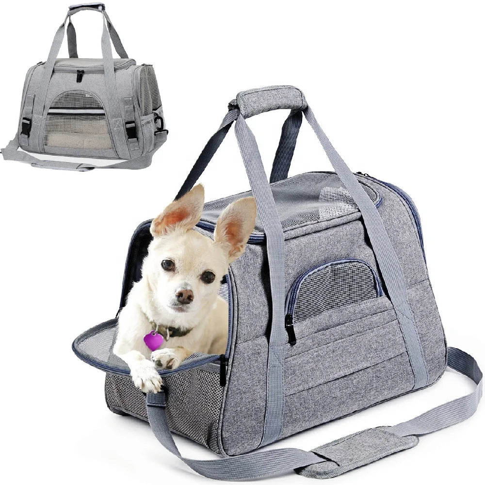 ZYZ PET Dog Carrier Bags Portable Cat Travel Backpack With Mesh Window Airline Approved Medium Puppy Kitten Transport for Hiking
