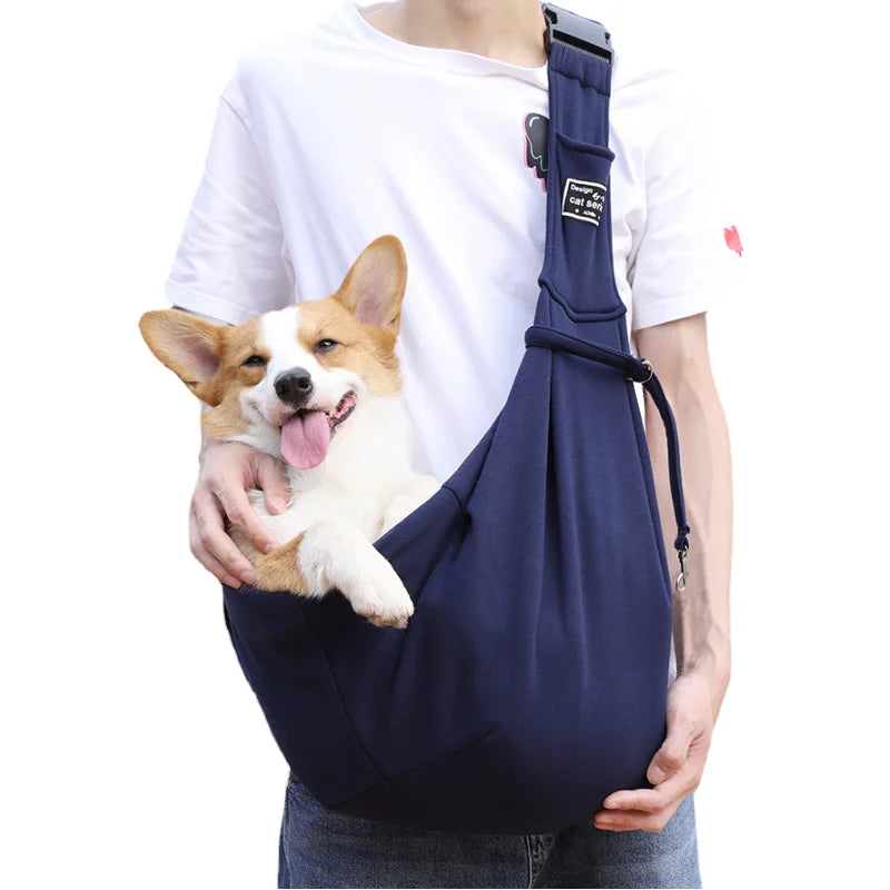 Pet Carrier Bag Luxury Solid Single Shoulder Dog Cat Puppy Travel Carrier Bag Zipper Closure Modern Style