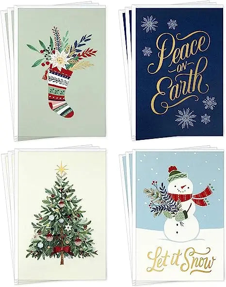 KYW Printing Greeting Card Luxury Merry Christmas Gift Card Postcard
