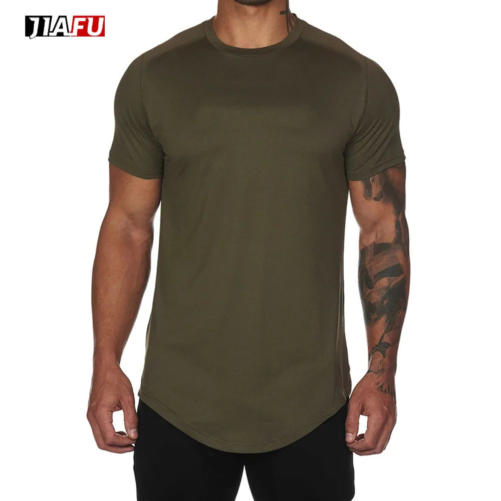 High Quality Slim Fit Short Sleeve Heavyweight Custom Graphic Activewear Running Casual Workout Streetwear