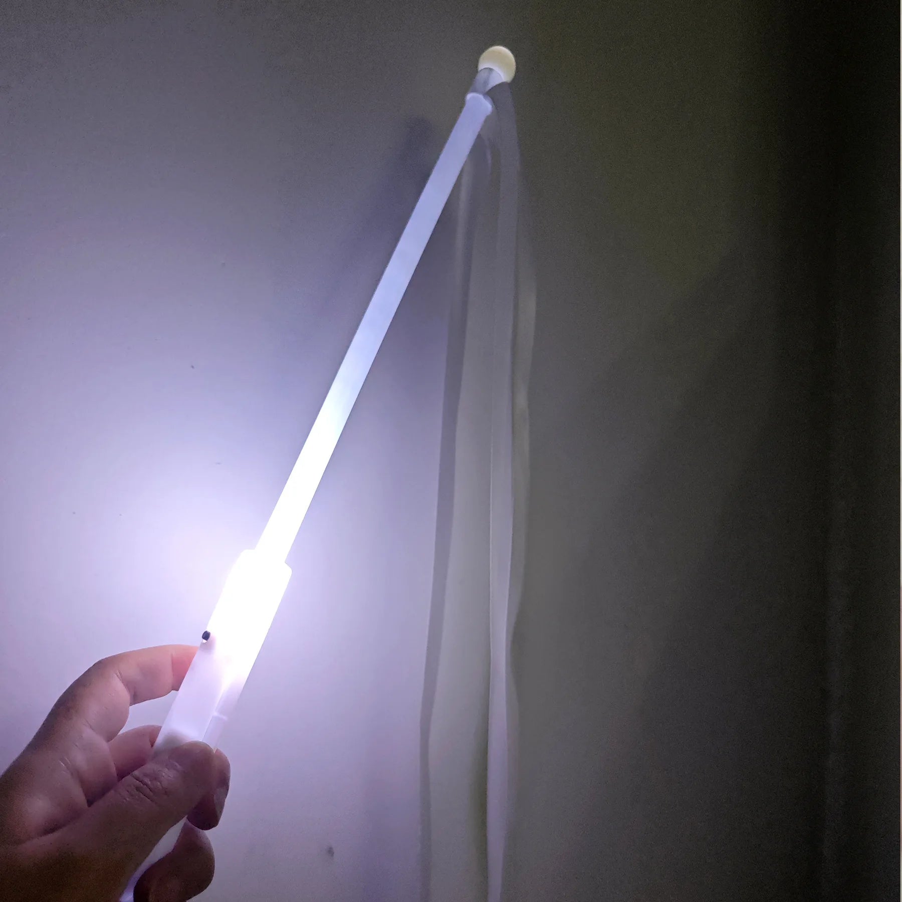 Luxury US EU Style LED Flashing Wand White Ribbon Party Decoration for Creative Wedding for Diwali Ramadan Christmas Fairy Wand