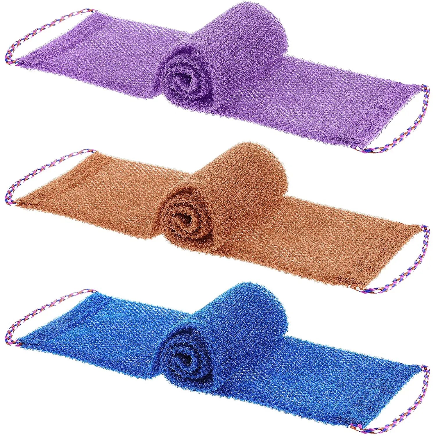 Nylon African Net Sponge Bathing Shower Scrubber Back cloth exfoliating  towel  for Women Men Daily Use Skin Smoother