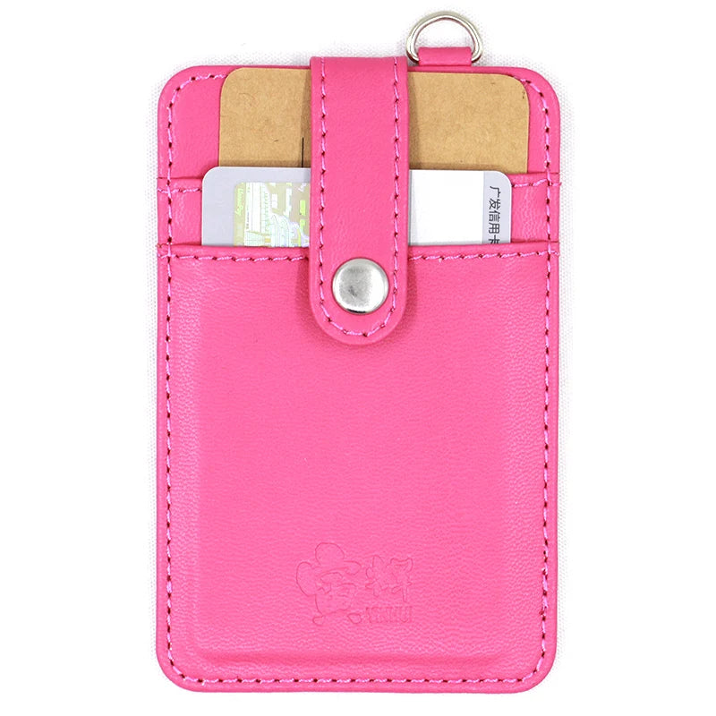 Wholesale YIXINNIAN NATIONAL PU Leather ID Badge Holder with Letter Logo Name Tag Card Slots for Credit Cards and Work IDs