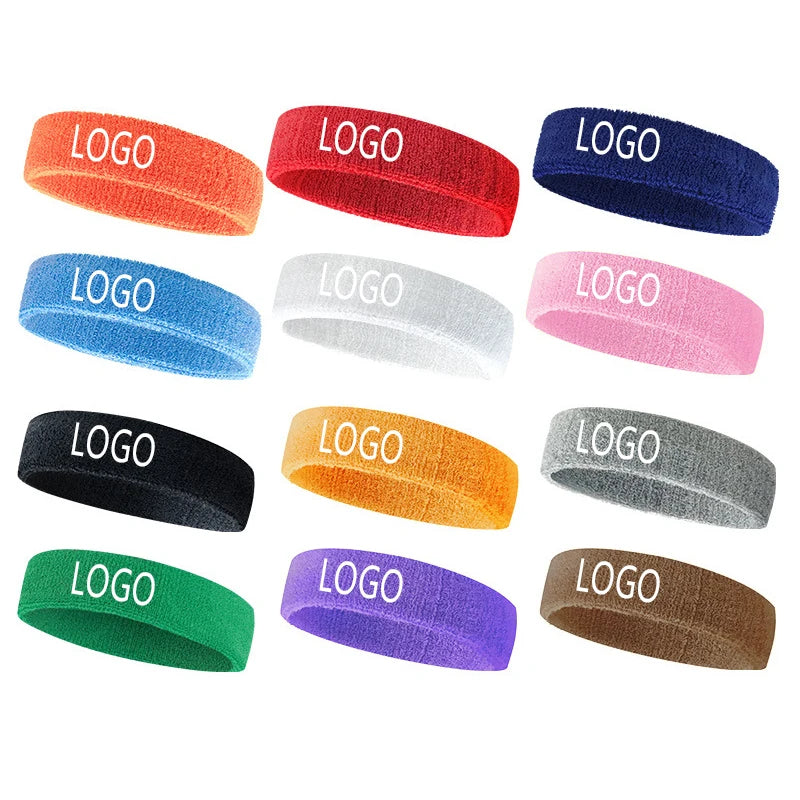 Breathable Dry Adjustable Elastic Sports Headband with Custom Logo Thin Polyester for Fitness and Exercise