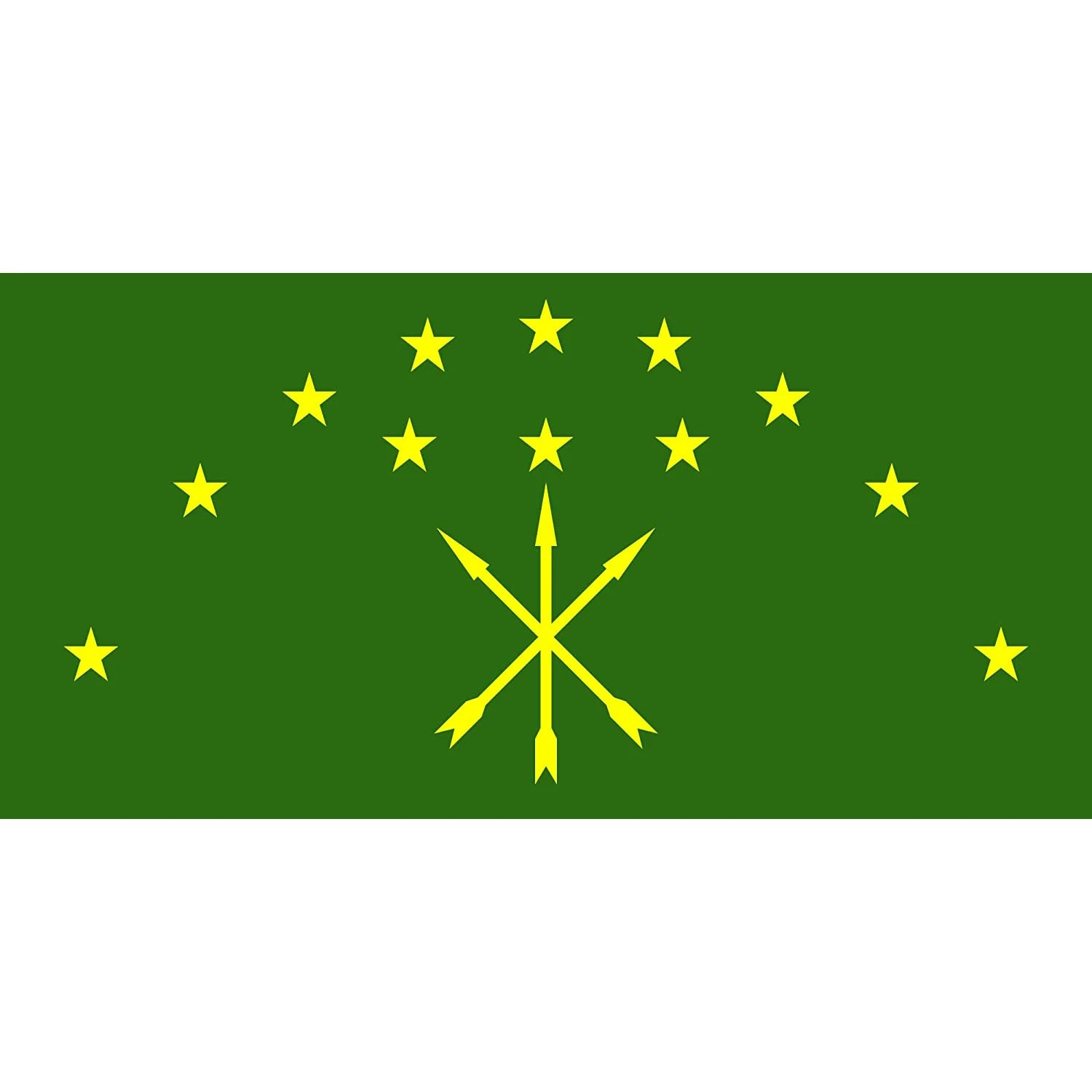 Adygea Custom 3x5ft 100% Polyester Double Sided Digital Printed Flags Promotional Decorative Custom Adygeya Flags