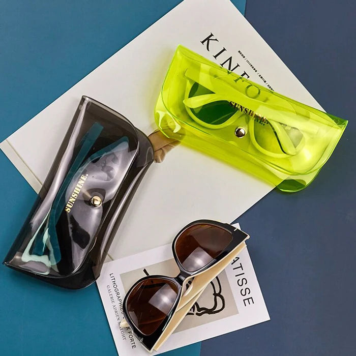 E5527 Wholesale Cheap Transparent PVC Sunglasses Storage Cases Box