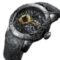 BIDEN Top Brand Quartz Watch Waterproof Sport Male Clock Black Men Watches Fashion 3D Engraved Dragon  Masculino Luxury
