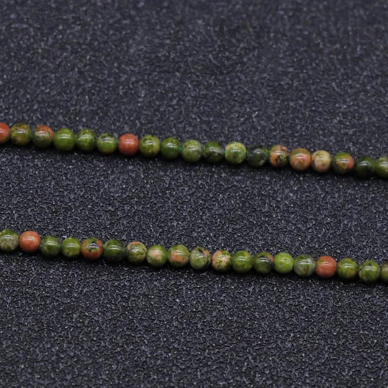 DIY Sparkly amazing Unakite loose bead raw gemstone loose strands black beads for jewelry DIY hot selling 2022