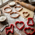 Valentines Day Cookie Cutter Set HeartLipsTeddy Bear Llama Shapes Plastic Biscuit Mold for Anniversary & Wedding Decor