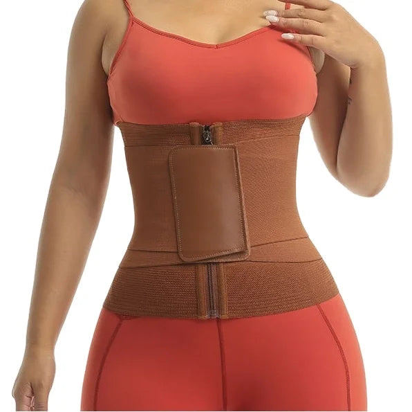 Women Sports Tummy Wrap Band Waist Trainer Belt Waist Cincher Trimmer Weight Loss Slimming Body Shaper