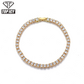 4mm  Zircon Tennis Chain Necklace Hip Hop Bling Jewelry Gold Silver Rose Gold Tennis Chain Necklace Iced Out Wholesale