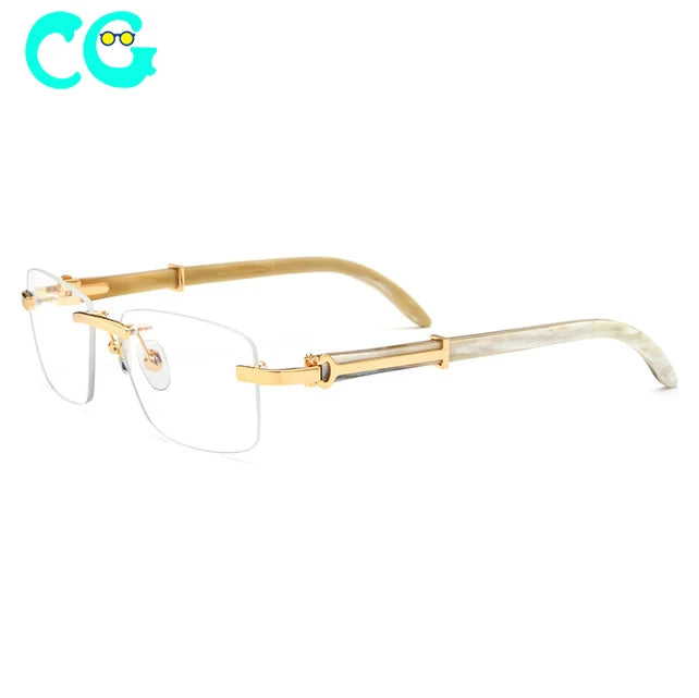 Buffalo Horn Glasses Men Square Women Prescription Buffs Eyeglasses Frames Luxury Optical Eyewear 50251