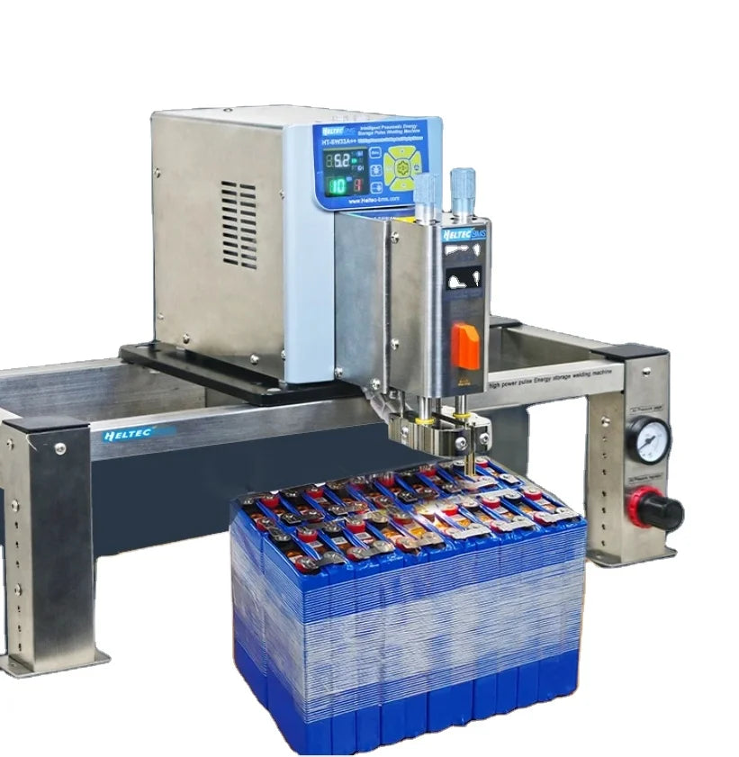 HeltecBMS Pneumatic Welding Point 42KW 7000A Energy Storage Lithium Battery Cell Welding Machine for Lithium Ion Diy Spot Welder