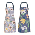 Ladies' Durable Floral Cotton Eco-friendly Chef Apron Kit Adjustable Bib Pockets Customized Color Washable for Kitchen Cooking