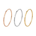 Minimalist Jewelry 18k Gold Plated Diamond Pattern Hoop Finger Ring