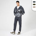 Men's 100% Polyester Custom Logo Tracksuits Sweat Jackets and Jogger Pants Camouflaged Leisure Jogger Suits