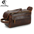 Andong Leather Genuine Cowhide for Man Large Capacity Multifunction Cosmetic Bag Toiletry Storage Bag Handbag