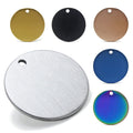Cheap DIY Blank Coin Promotion Gift Round Medal Pendant Dog Tag Charm Keychain Silver Gold Black Stainless Steel Round Metal Tag
