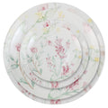 Dinner Plate with Pink Flower Charger Plate Dish Wholesale Ceramic Dinner Det for Weeding Rental Party