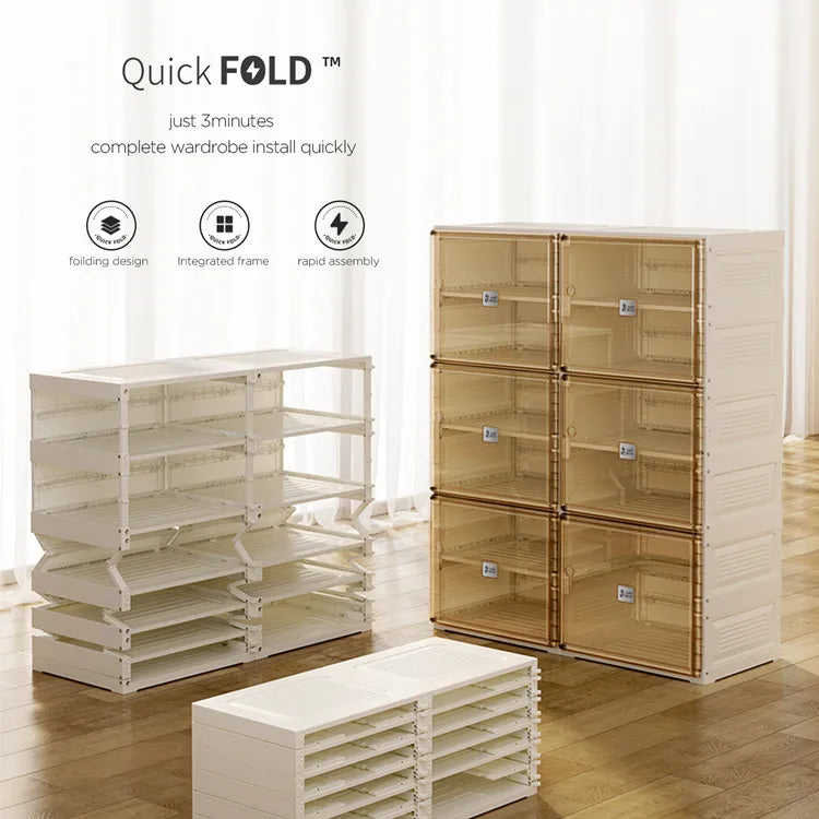 Plastic Foldable Dustproof Shoe Rack Stackable Storage Container for Tools and Shoes Modern Multifunction Design