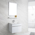 Factory Modern 60cm Bathroom Vanity Stainless Steel White Color Bathroom Cabinet T-123