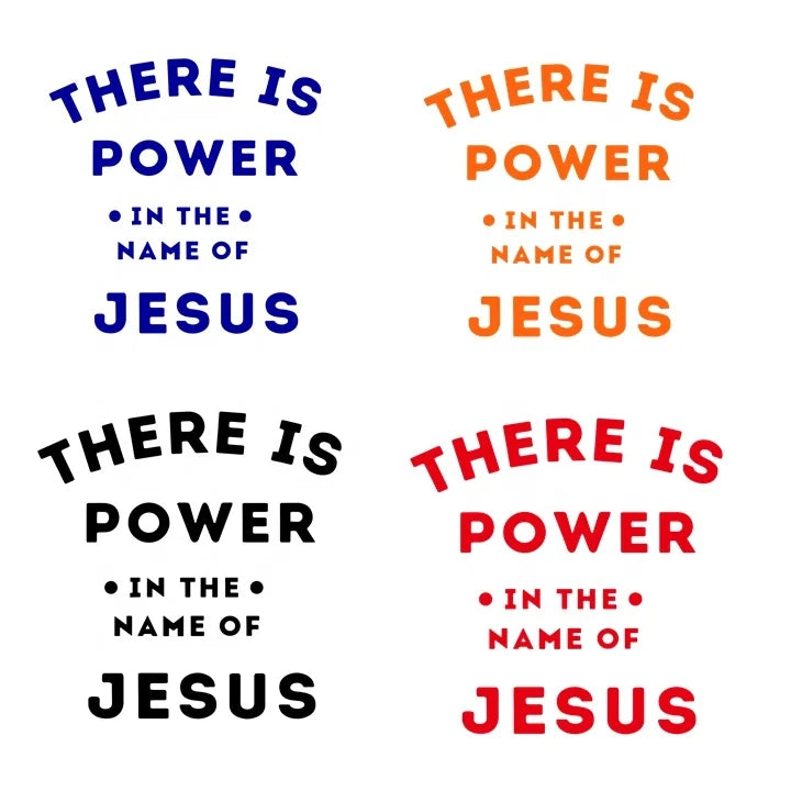 Wondove Christian DTF Heat Transfer DTF Printing Transfer Iron on There Is Power in the Name of Jesus Stickers Designs