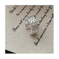 Factory Wholesale 925 Sterling Silver Harmmered Open Adjustable Rings for Girls Jewelry