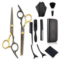 Private Label Barber Salon Home Professional 11pcs Silver-Blue Black-Gold Customizable Hair Cutting Scissors Tool Set Fast