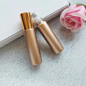10ml Glitter Gold/rose Gold/silver Essential Oil Glass Roller Bottles
