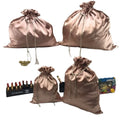Customize Brand Logo Drawstring Pouch Drawstring Bag Printing Pouch Packaging Satin Polyester Fabric Pouch Small  Drawstring Bag