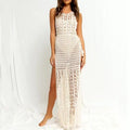 2025 Best Selling Crochet Sheer Sun Protective Tunic Beachwear Summer Bikini Swimwear Womens Hollow Out Beach Cover up Dress