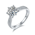 Factory Hot Sale 4 Carat Designer Moissanite 925 2 3 Carat Ring  in Stock