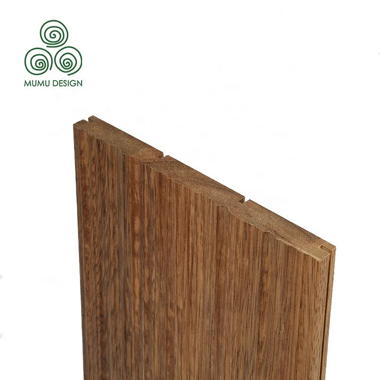 MUMU Furniture Door Decoration Japanese Waved Wood Tiles Wall Decor Hardwood Panel Wooden Board