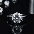 Abiding Jewelry Engagement 5CT Moissanite Diamond Jewellery Wholesale 925 Sterling Silver 5 Carat Women Moissanite Ring