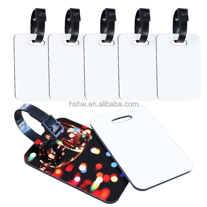 MDFSUB Unfinished Printable DIY Single Side Sublimate Products Blanks White MDF Sublimation Rectangle 100x70x3mm Luggage Tag