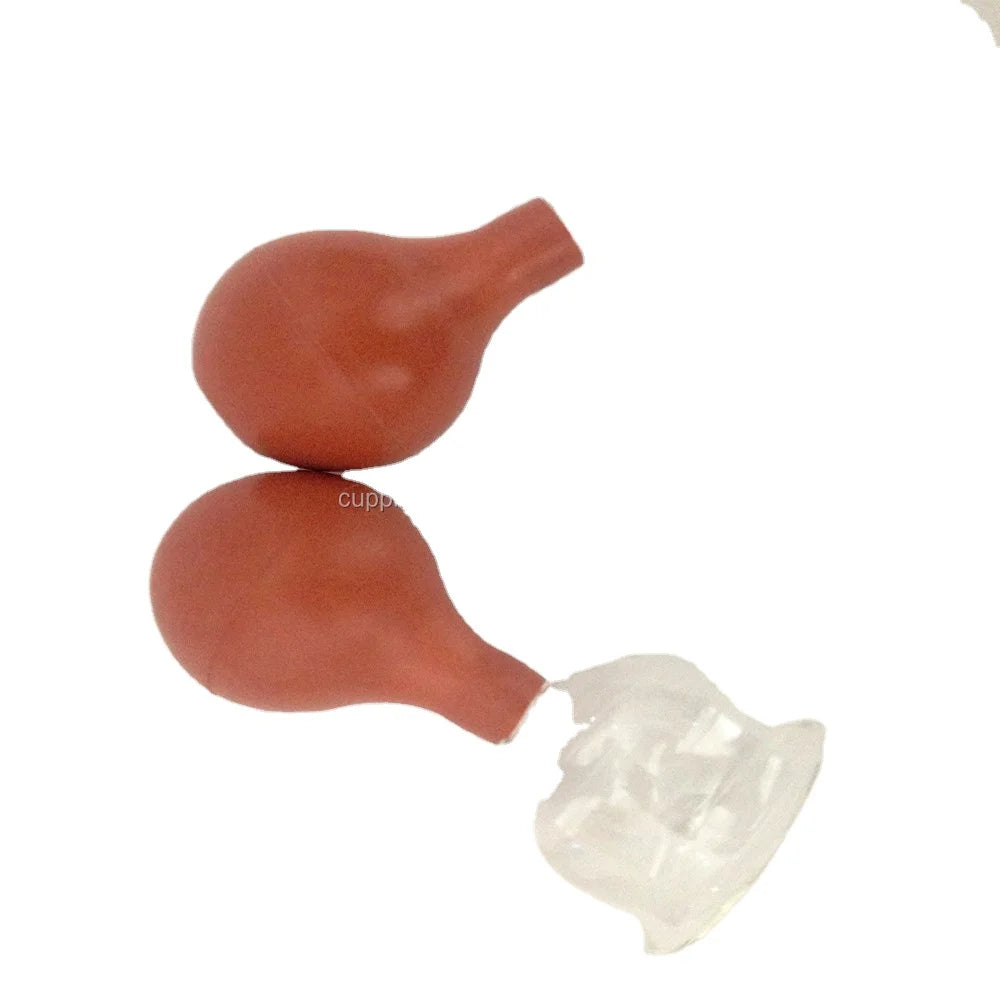 Rightbest 5 Size Glass and Silicone Cupping Therapy Cup Set Class I for Body Care Antirheumatic CE Certified
