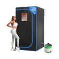Modern Home Spa Acrylic Sauna Box 4L Portable Folding Chair Red Cedar with Transom Windows Electric Heating for Apartment Villa