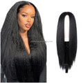26inch YAKI Fluffy Wigs Black Women Synthetic Wigs Front Lace Highlights Heat Resistant Synthetic Hair Long Support Average Size