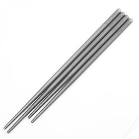 Titanium Chopsticks Ultralight Titanium Flatware Square Round Chopsticks for Outdoor Camping