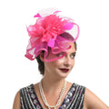 HAPPYQUALITY Manufacturer Wholesale Price Party Hats Women's Flower Fascinator Wedding Hair Clip Church Hats for Women MegaBDM