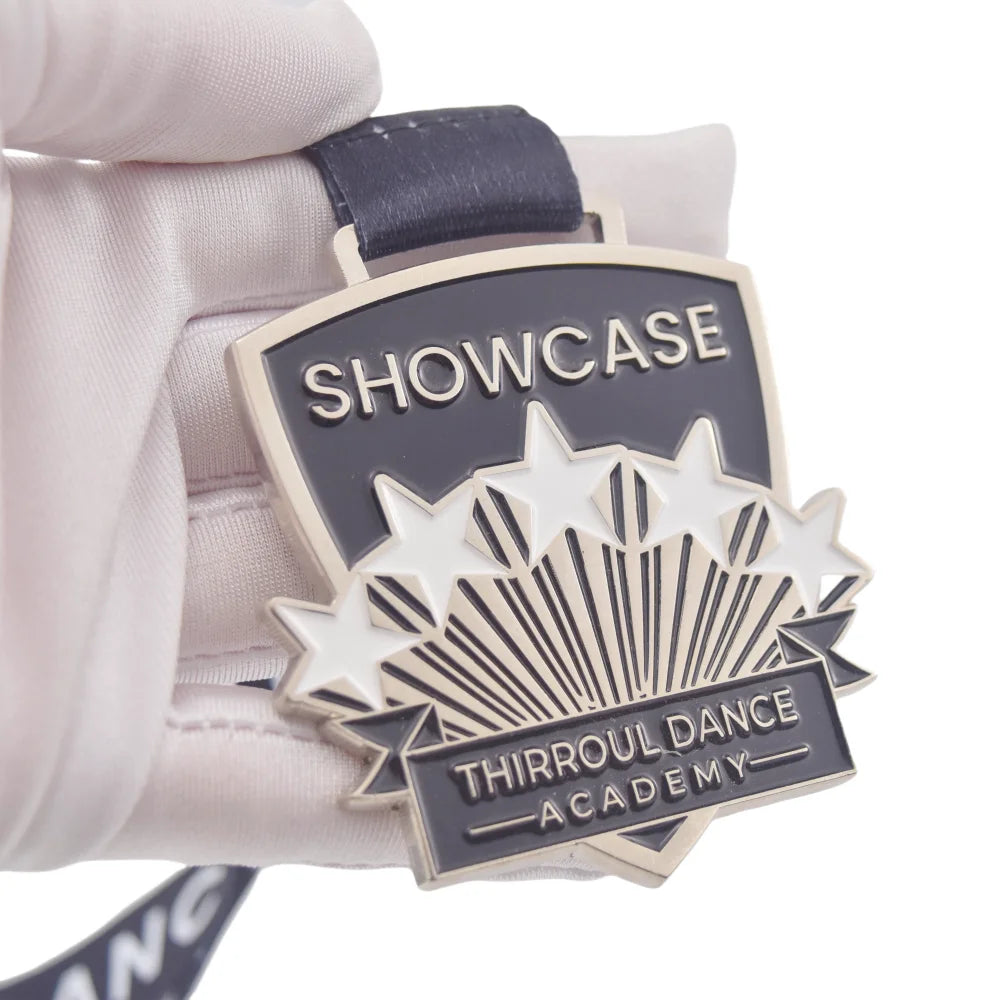 Custom Australia Five-Point Star Dance Medal Shield-Shaped Award Medal with Radiating Lines for Competitions Medals & Ceremonies