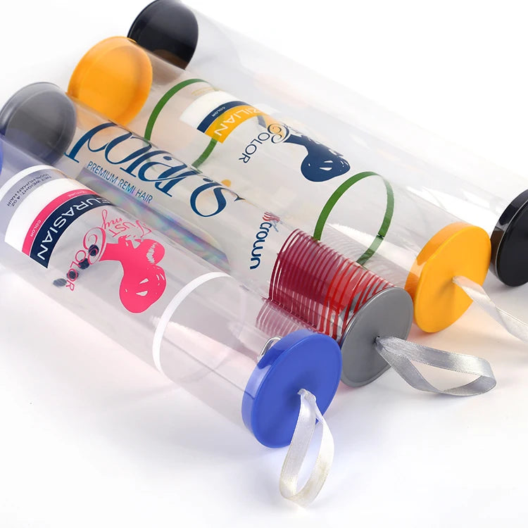 Customized Clear Round Plastic Packaging Tube with Flip Top and Screen Printed for Lipstick Storage