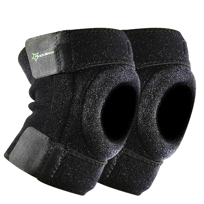 ROCKBROS Professional Running Knee Support Sports Safety Cycling Leg Knee Pads Basketball Volleyball Adjustable Elastic Kneepad