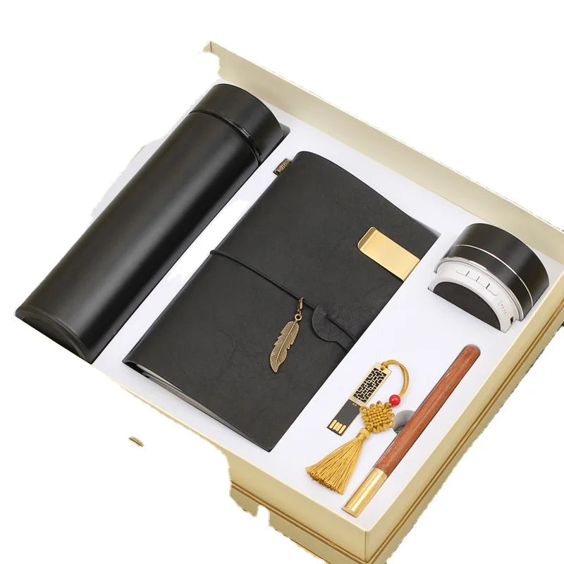 Cheap Price Promotional Business Office Gift Sets Pen Water Bottle and Notebook Custom logo