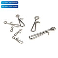 Hengsheng Stainless Steel Longline Rolling Fishing Hooked Swivels Spiral Hanging Snap Clip Springs