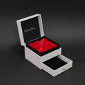 Golden Supplier Custom Preserved Flower Gift Eternal Rose Jewelry Box With Rose