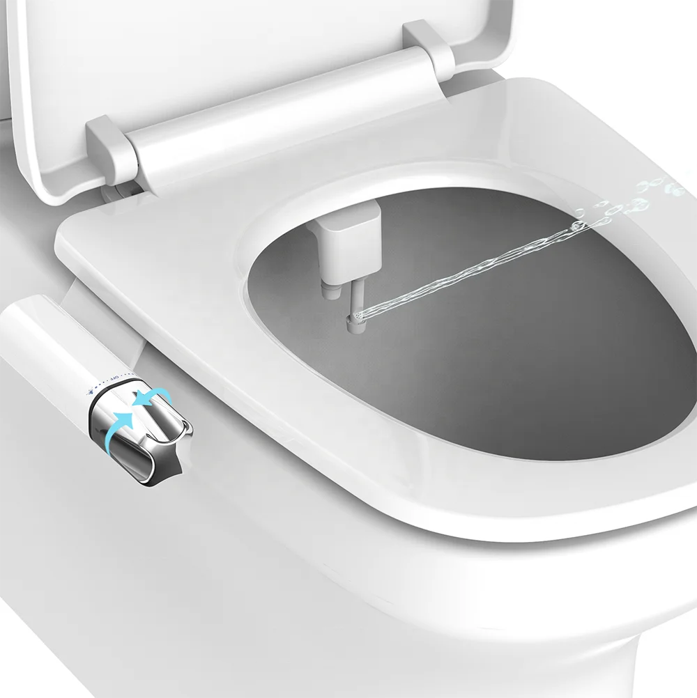 OEM/ODM Dual Retractable Cold Water Bidet Private/Anal Cleansing Toilet Seat Attachment Mechanical Bidet Spray Nozzles ABS