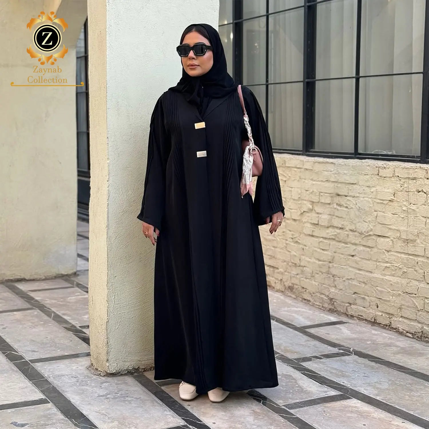 Zaynab Women Muslim Dress Dubai Wholesale Burqa Fancy Abaya Kaftan Embroidery Women Muslim Dress Dubai Ramadan Abaya