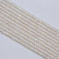 ZHUJI White Rice Drop Shape Real Pearls 2.8-3.2mm Freshwater Natural Strands for Jewelry Making